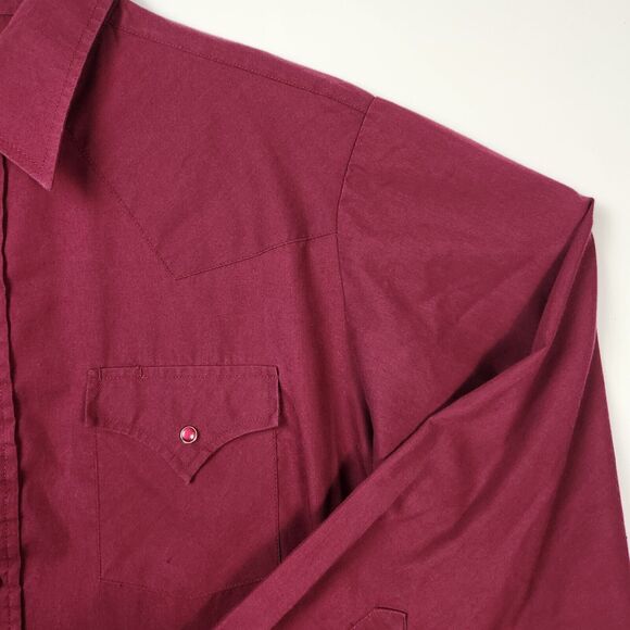 Southwestern Button Down Mens Sz L Brush Popper Pearl‎ Snap Western Cowboy Chore - Picture 4 of 12